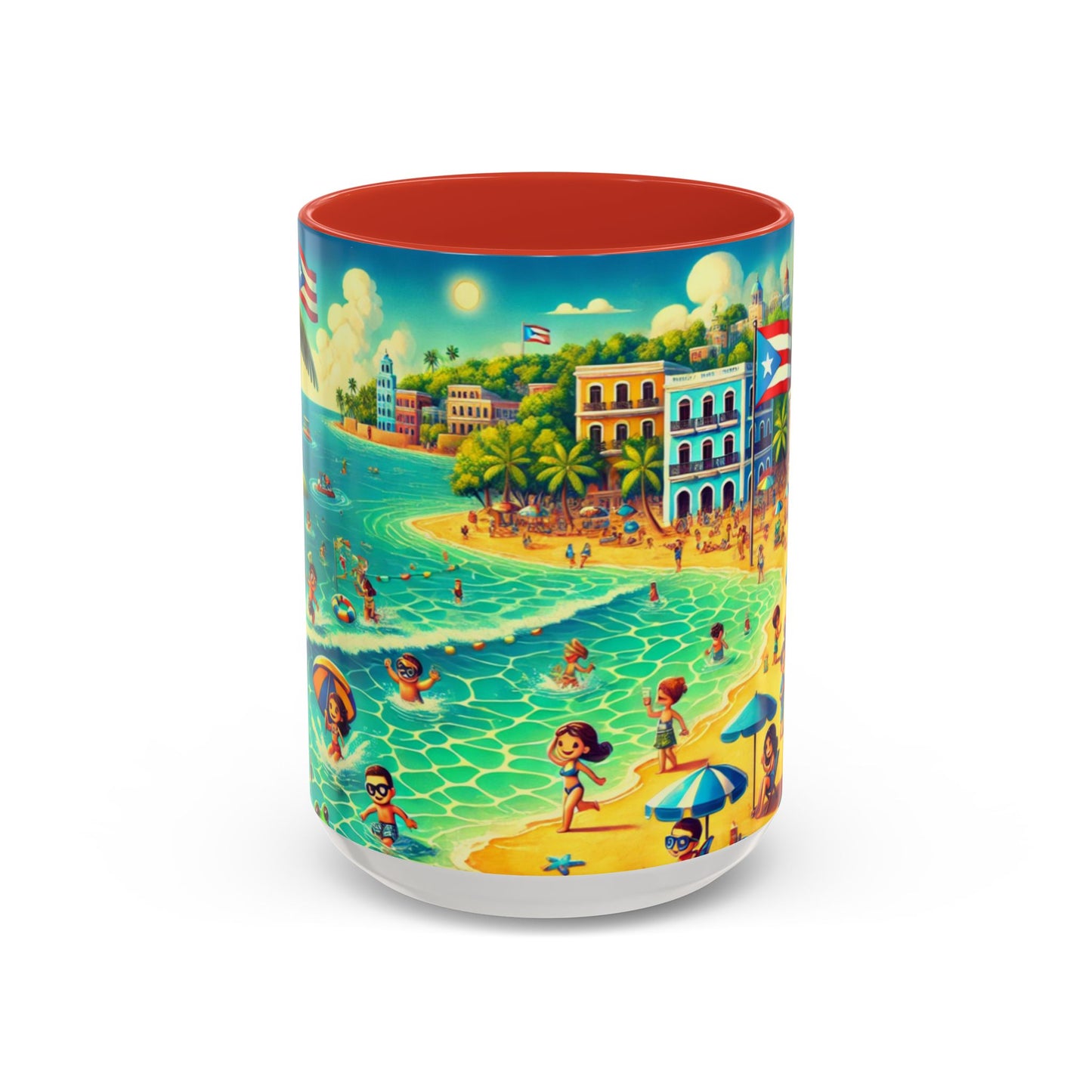 La Isla Bonita- Puerto Rico-Accent Coffee Mug (15oz)