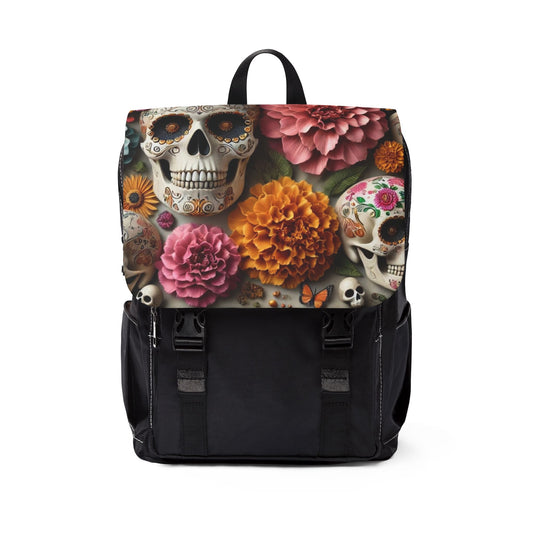 Dia de los Muertos  Unisex Casual Shoulder Backpack