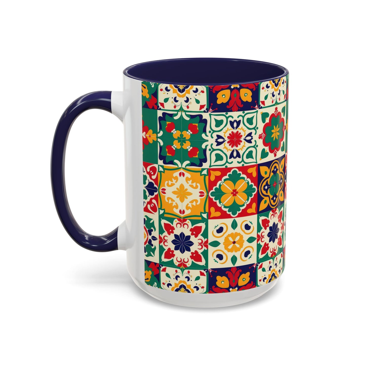 Mexican Tile Accent Coffee Mug (15oz)