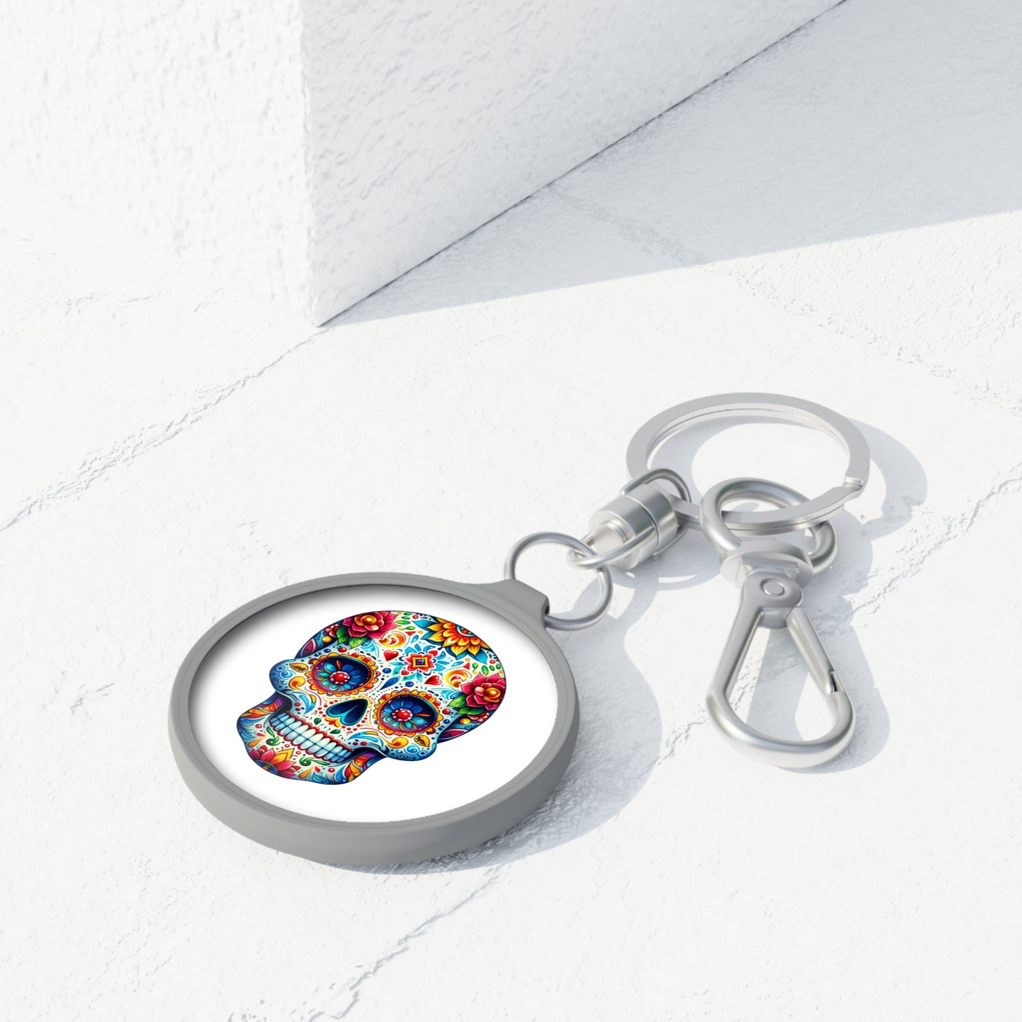 Day of the Dead Keyring Tag