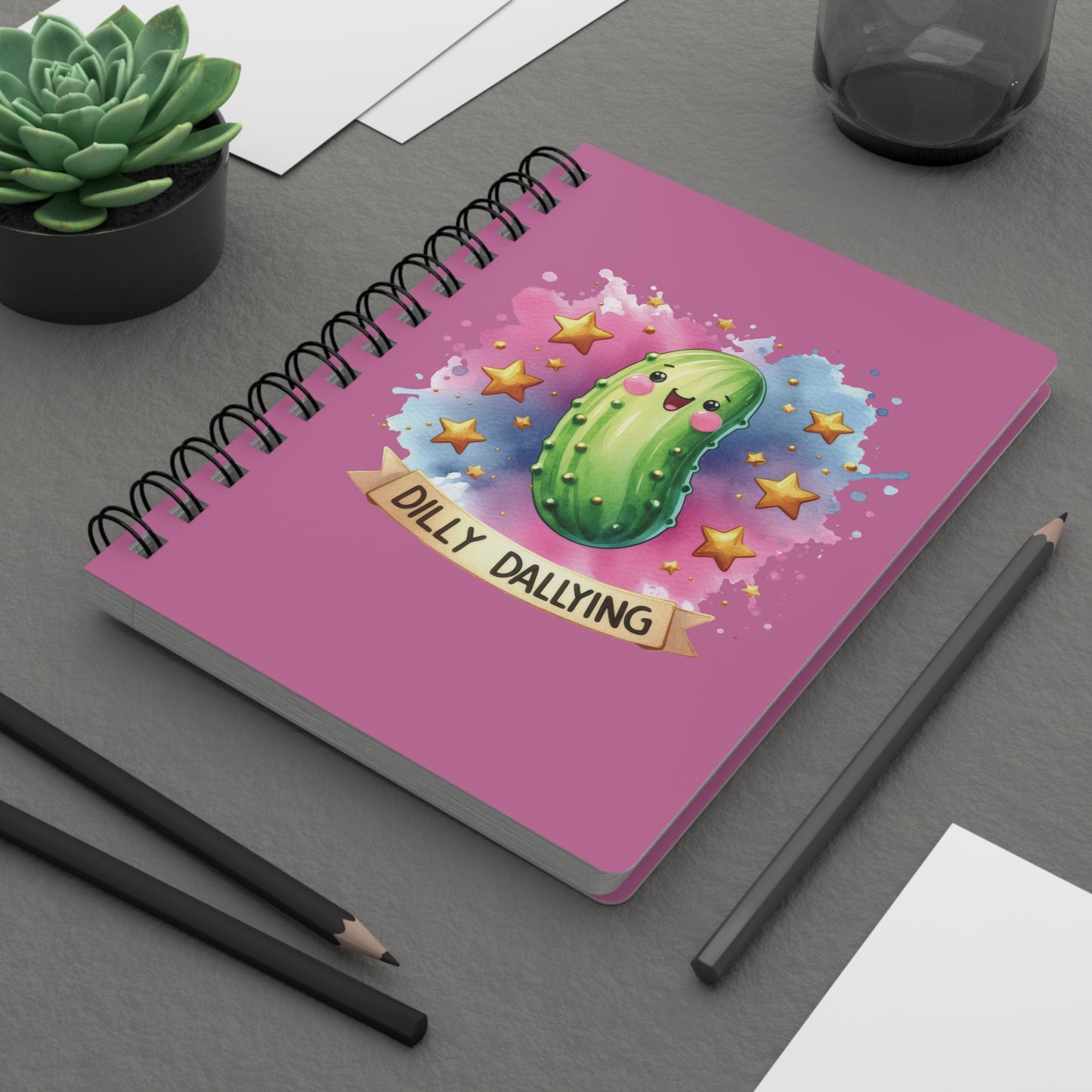 Dilly Dally-Pickle Spiral Bound Journal