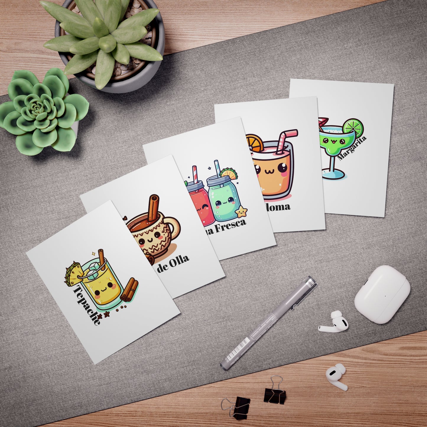 Un Trago Multi-Design Greeting Cards (5-Pack)