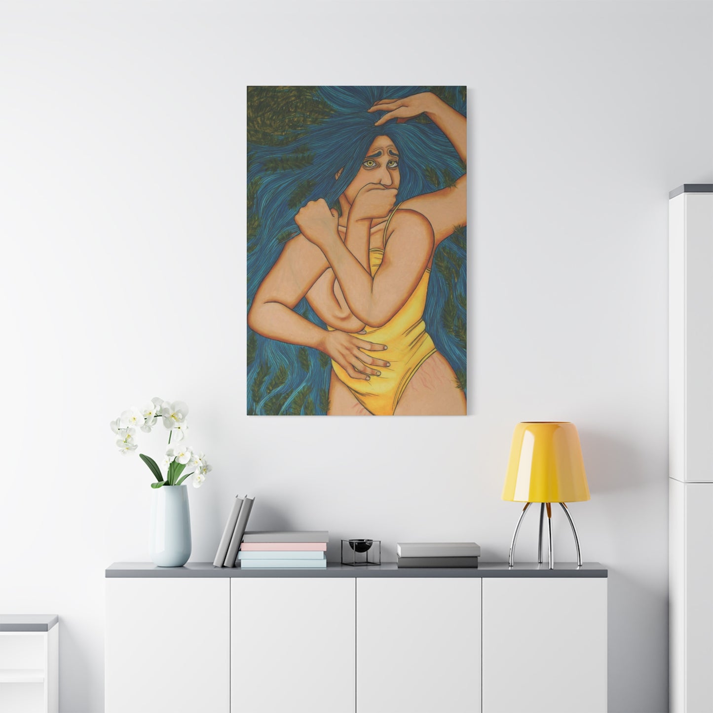 Print of original Art by Chicago Artist Naielly Almanza_Skin Deep_Matte Canvas, Stretched, 1.25"