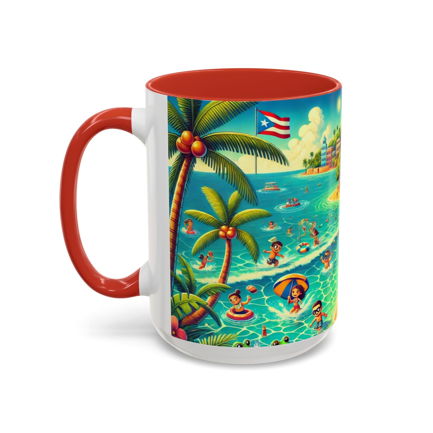 La Isla Bonita- Puerto Rico-Accent Coffee Mug (15oz)