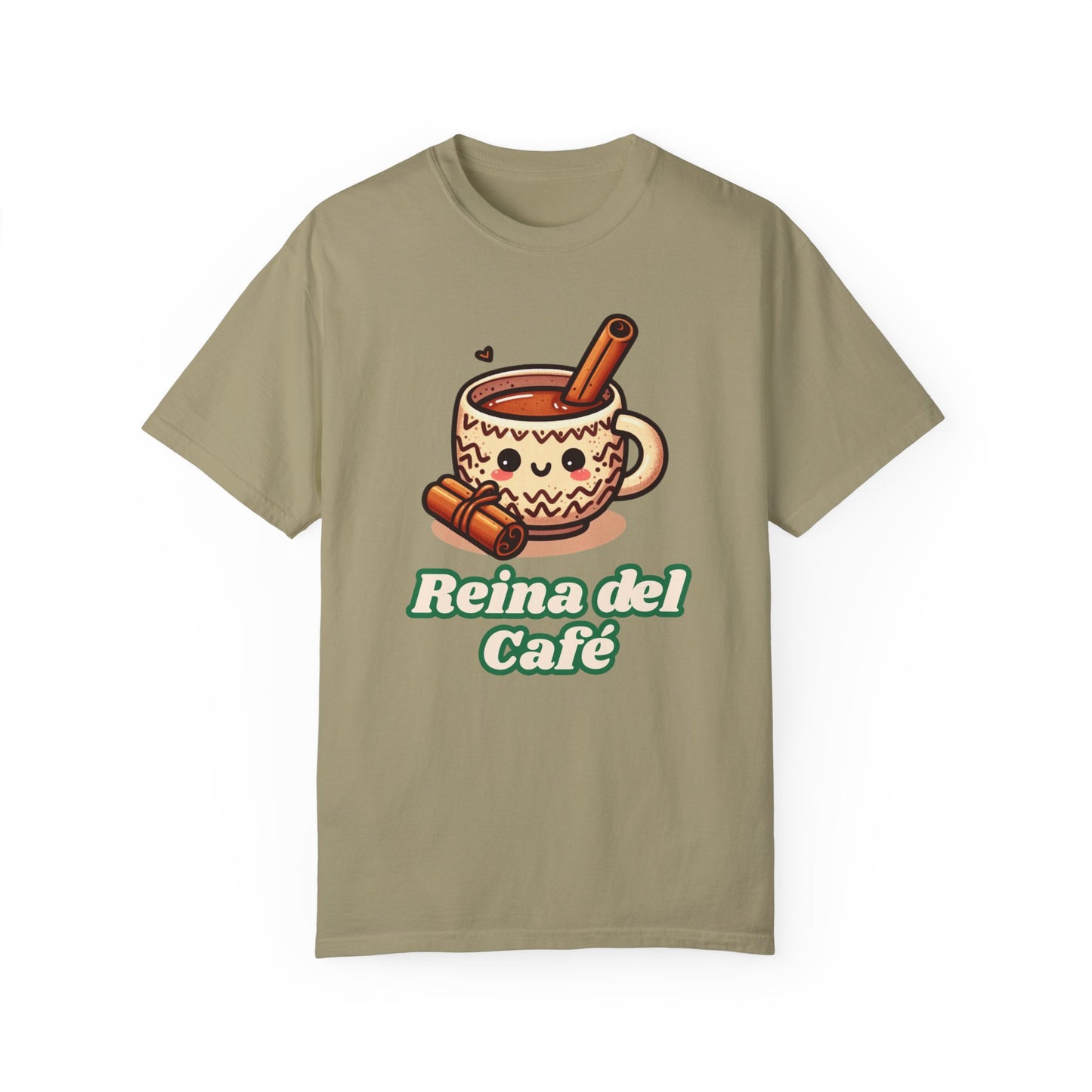 Reina del Café - Unisex Garment-Dyed T-shirt