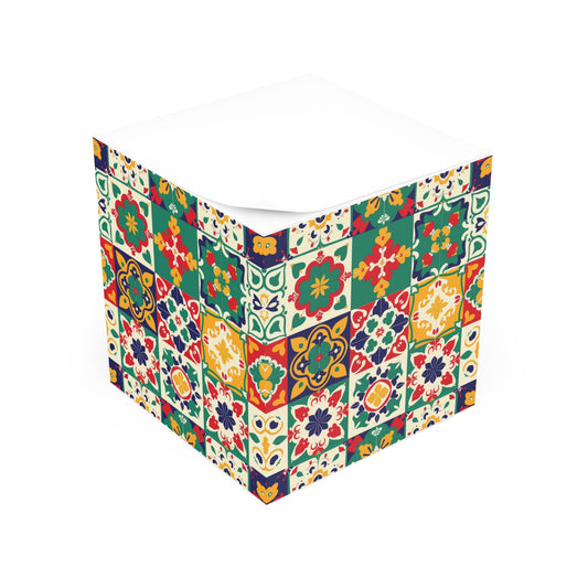 Mexican Tile Note Cube