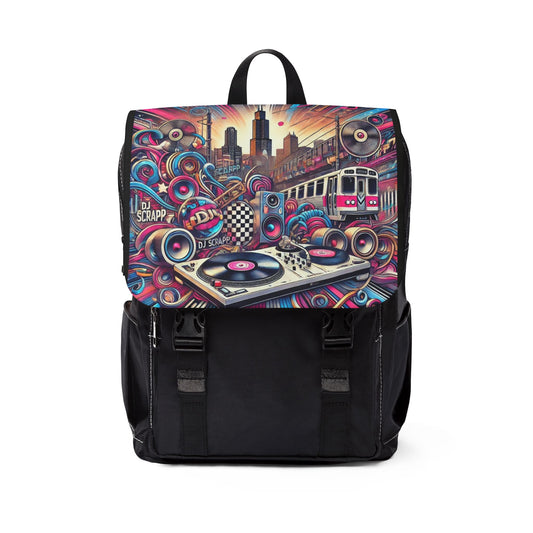 Chicago DJ Life Unisex Casual Shoulder Backpack