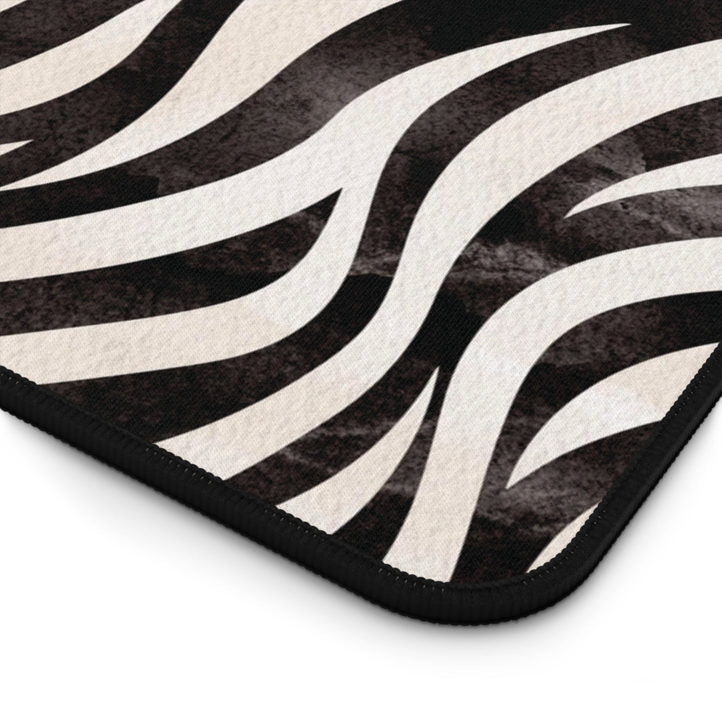 Zebra Off White Large Desk Mat 16" x 32" from Off Leash Designs