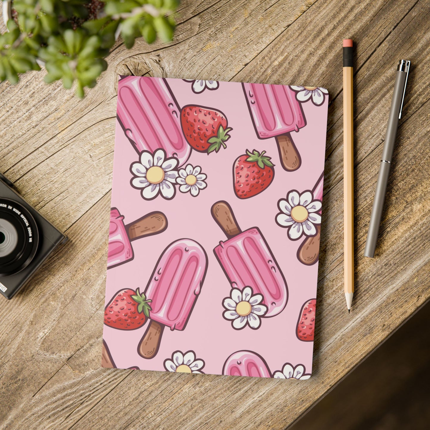 Strawberry Ice Cream Softcover Journal