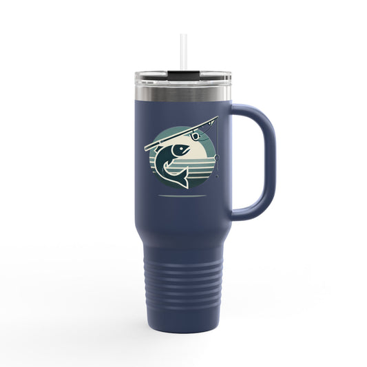 I'd rather be fishing- Insulated Travel Mug, 40oz