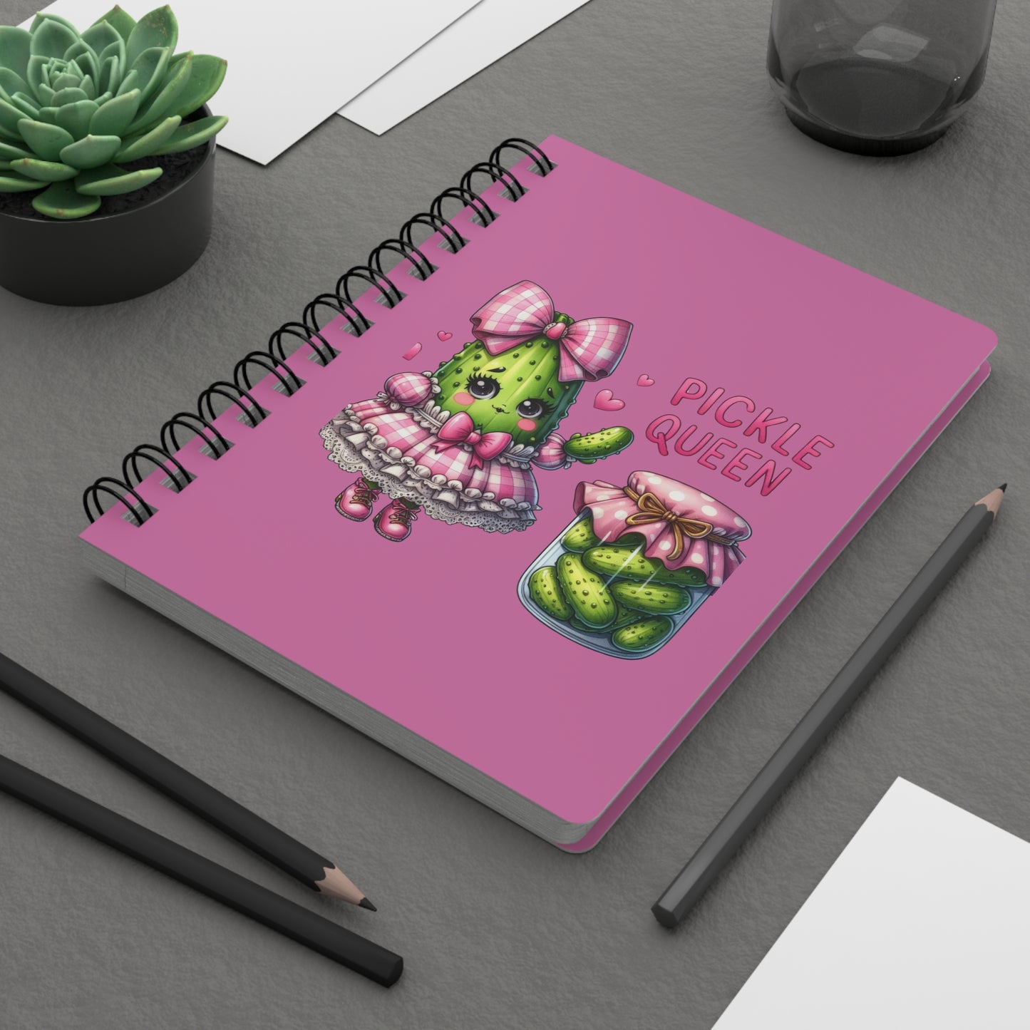 Pickle Queen Spiral Bound Journal