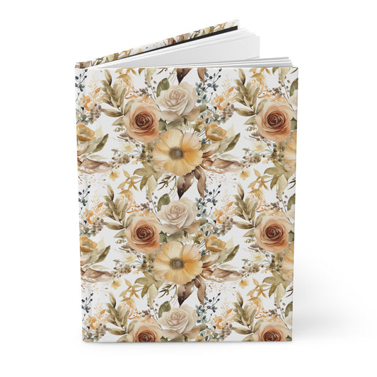 Neutral Flower Hardcover Journal Matte