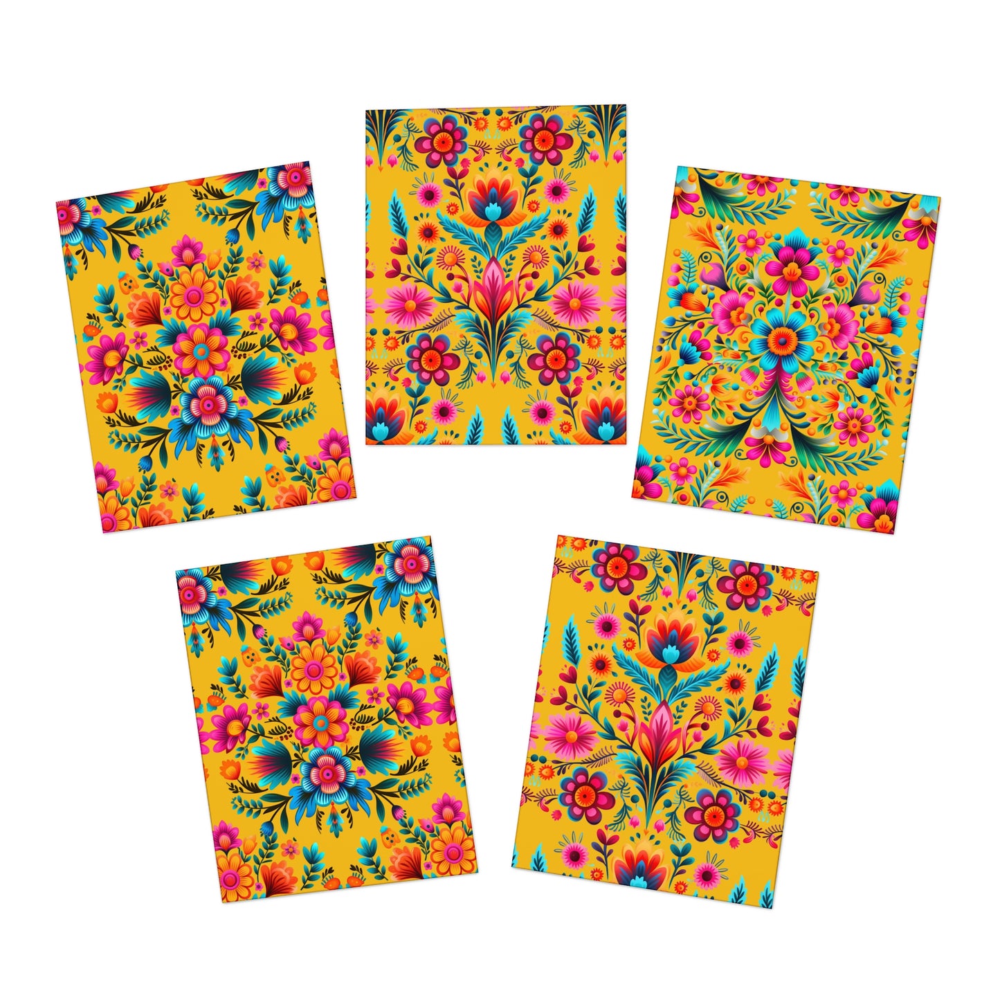 Flores Mexicanas Multi-Design Greeting Cards (5-Pack)