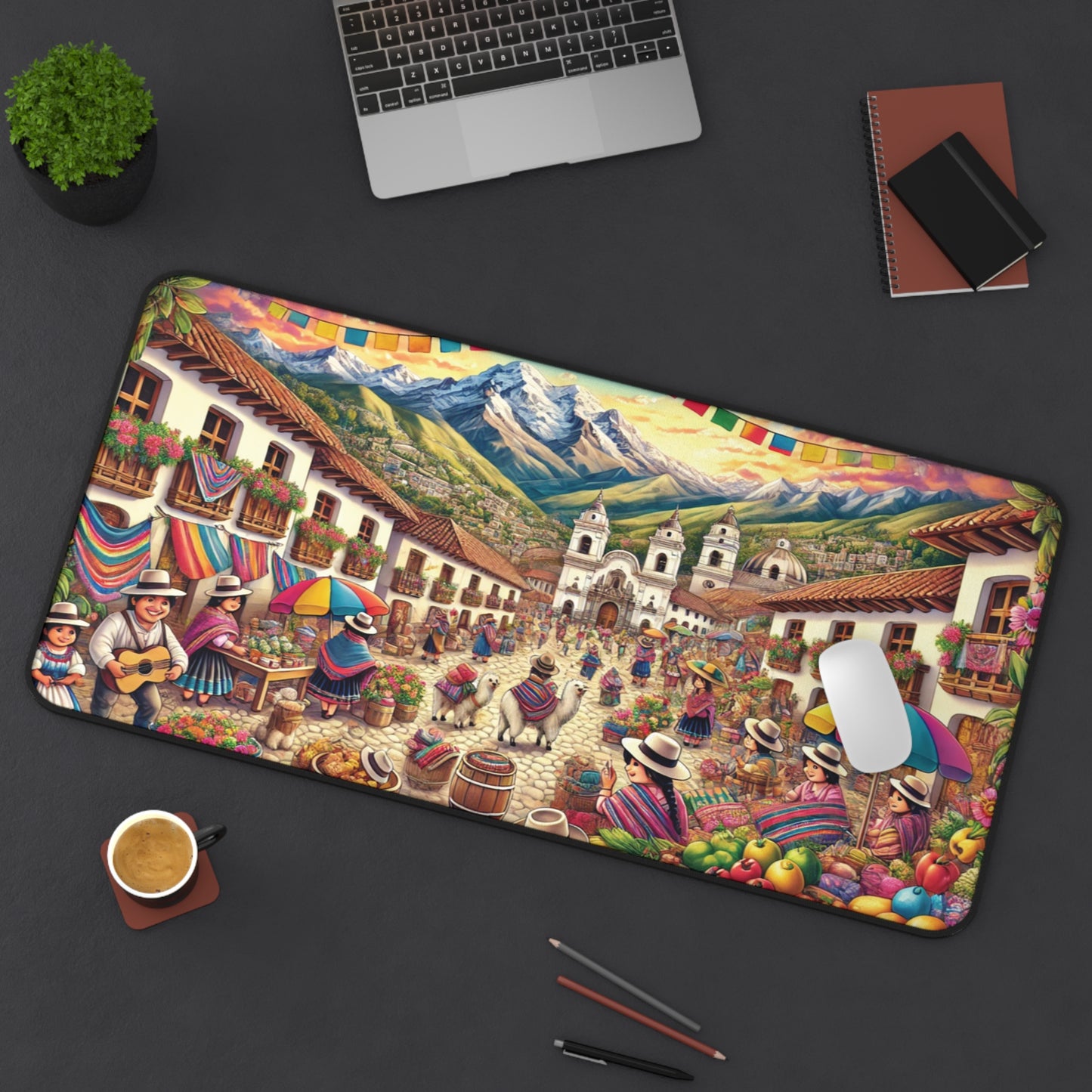 Ecuador Large Desk Mat 16" x 32" from Off Leash Designs