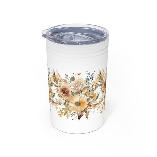 Neutral Flowers Vacuum Insulated Tumbler, 11oz