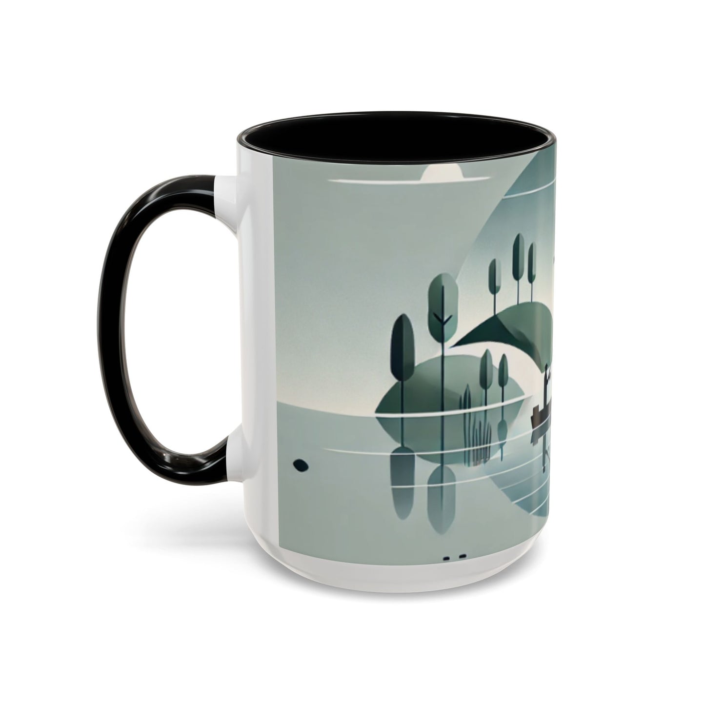 I'd rather be fishing- Accent Coffee Mug 15oz