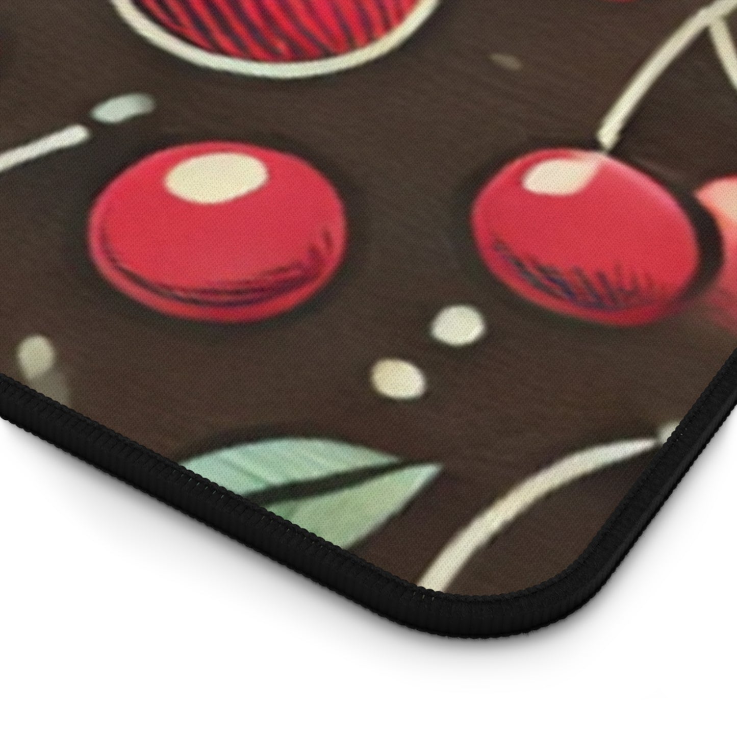 Chocolate & Cherries Large Desk Mat 16" x 32" from Off Leash Designs