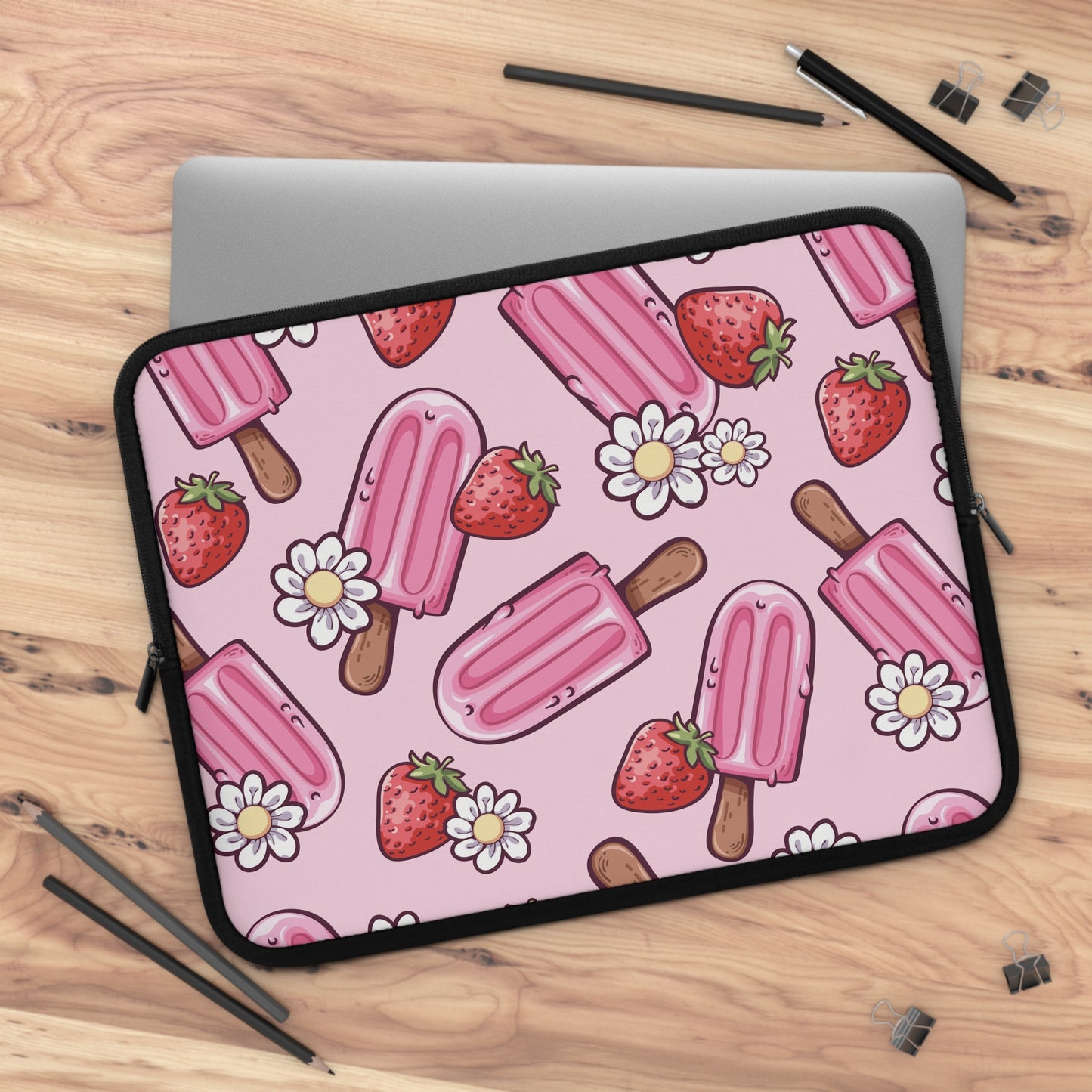 Strawberry Ice Cream Laptop Sleeve 7" to 17"