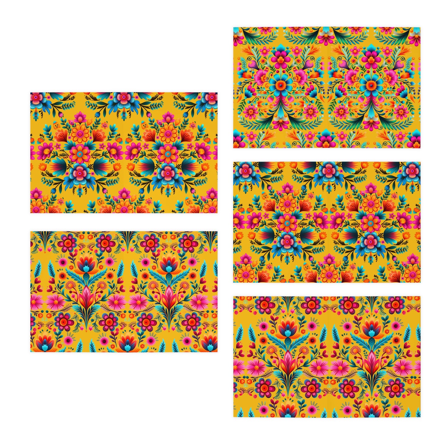 Flores Mexicanas Multi-Design Greeting Cards (5-Pack)