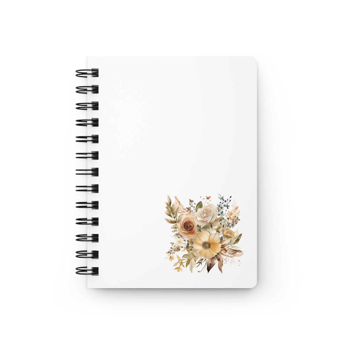 Neutral Flower Spiral Bound Journal