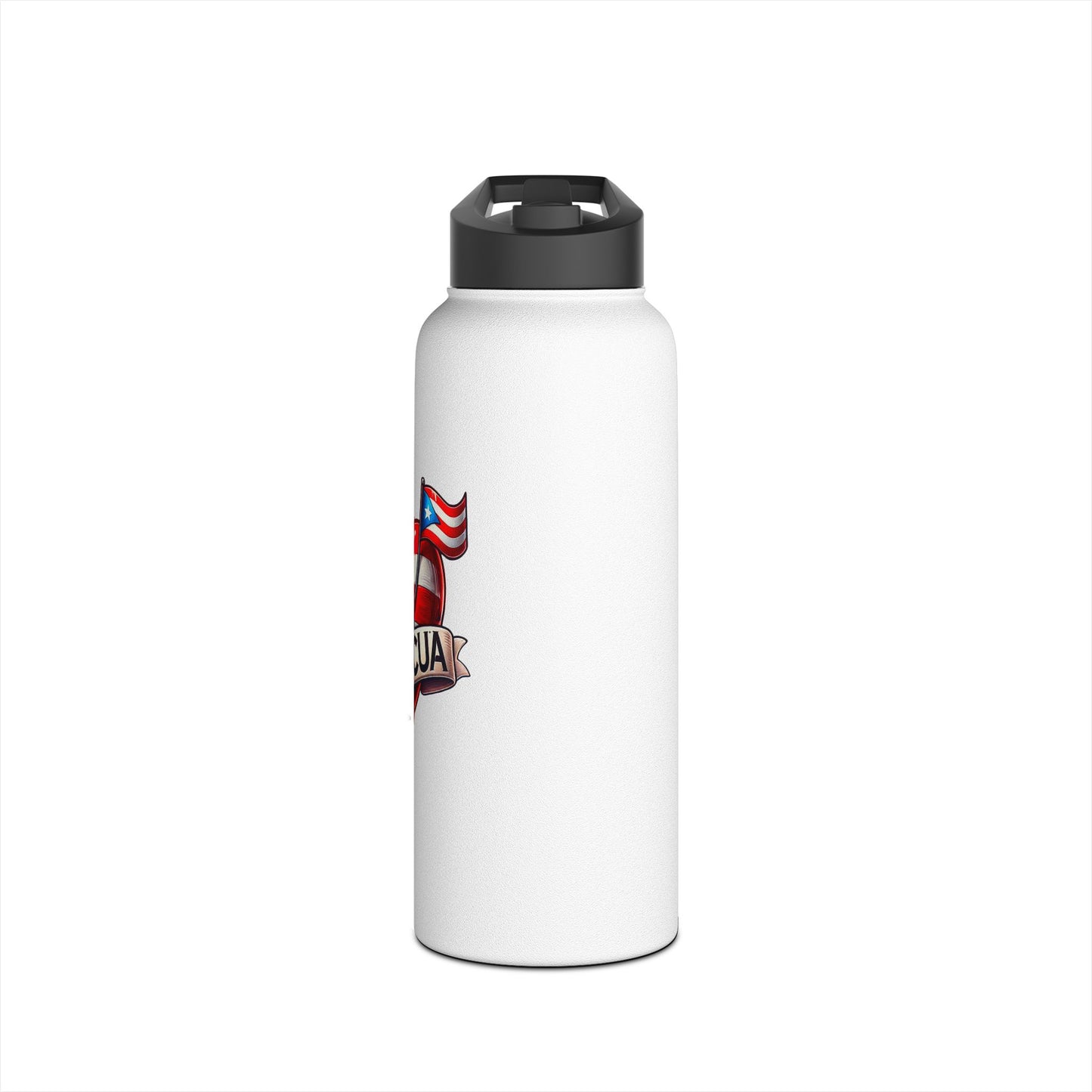 Boricua Stainless Steel Water Bottle, Standard Lid