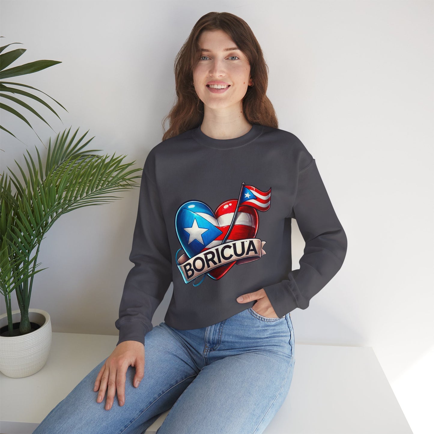 Boricua Unisex Heavy Blend™ Crewneck Sweatshirt