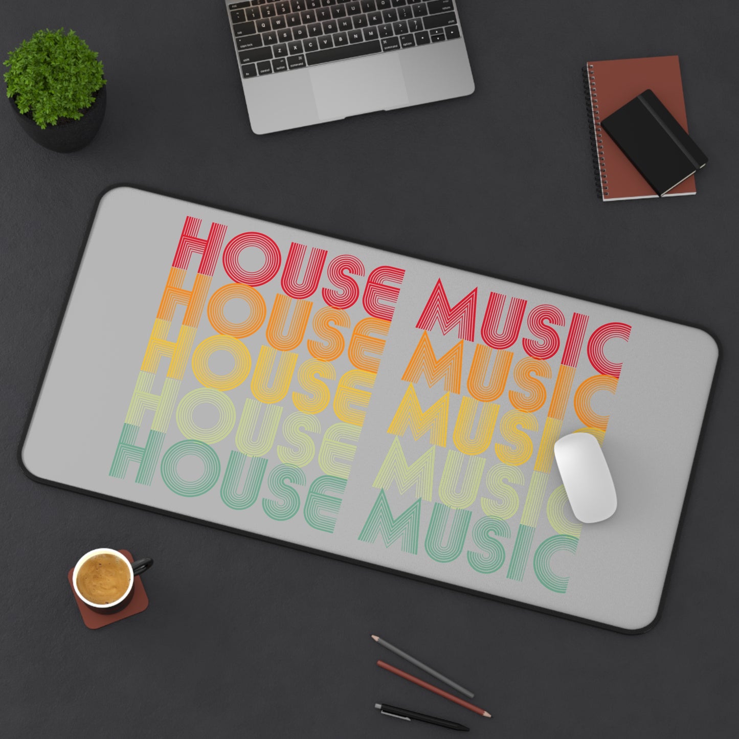 Chicago House Music Large Desk Mat 16" x 32" from Off Leash Designs