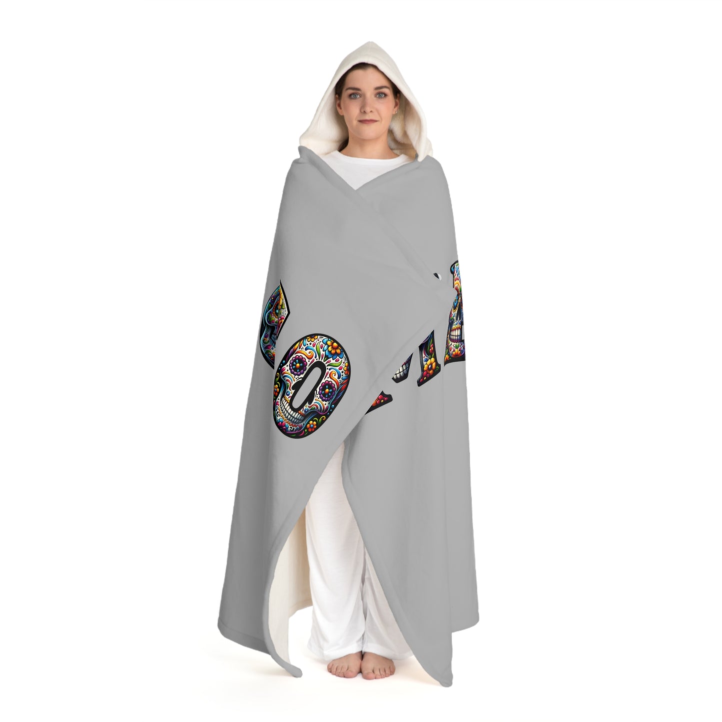 Mexico Hooded Sherpa Fleece Blanket