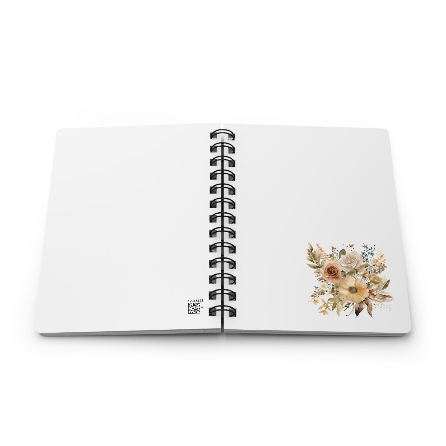 Neutral Flower Spiral Bound Journal