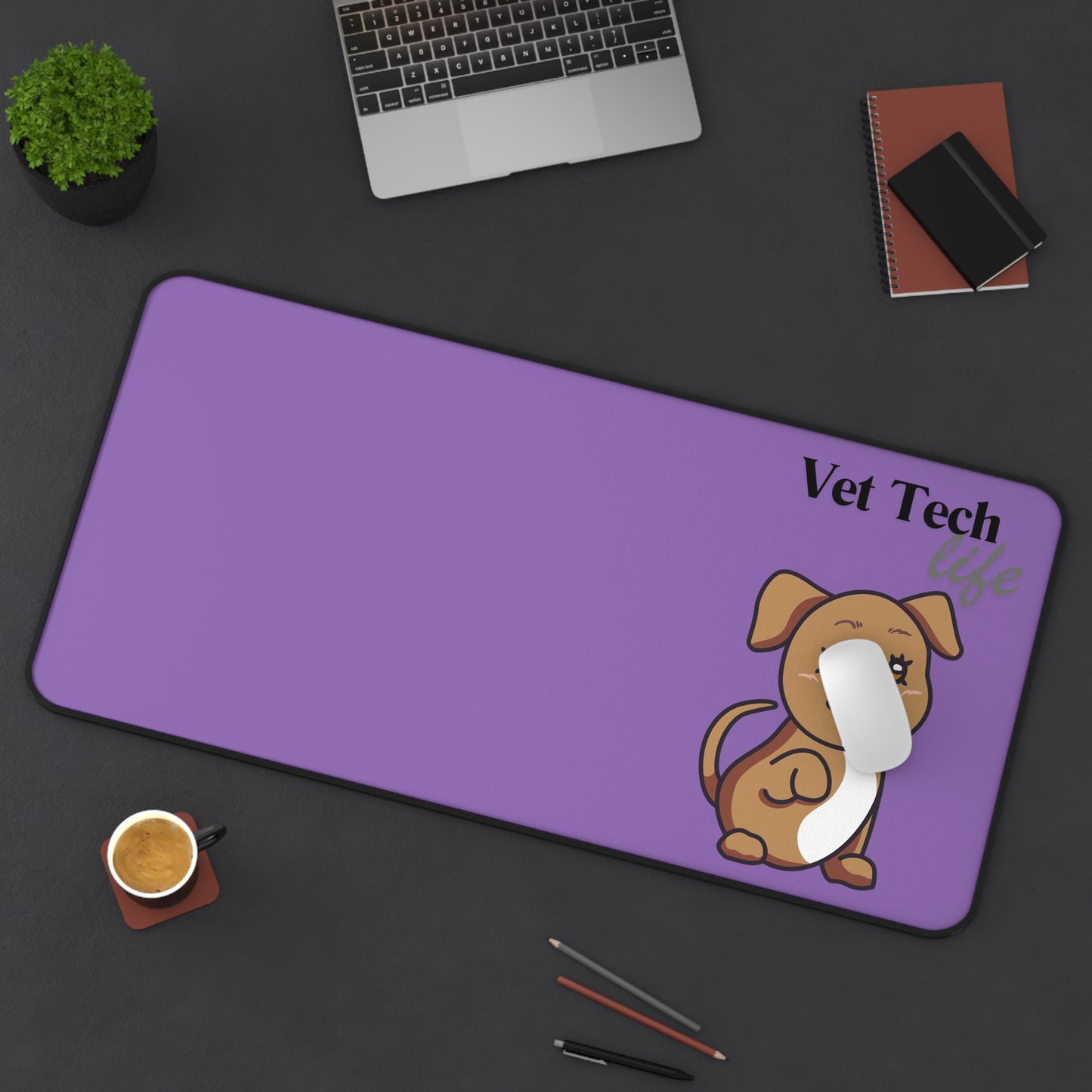 Vet Tech Life Pitbull Large Desk Mat 16" x 32" from Off Leash Designs