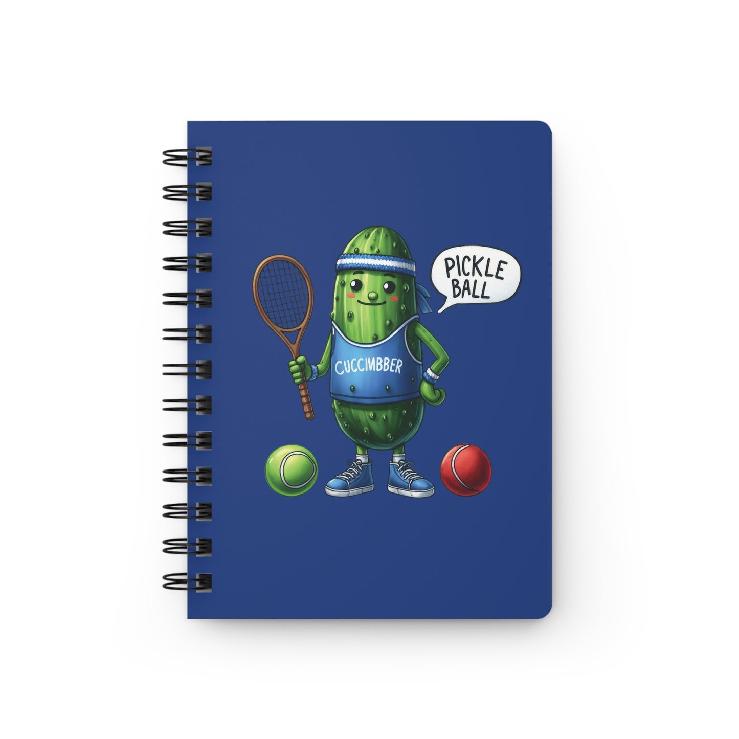 Pickle Ball-Blue Spiral Bound Journal