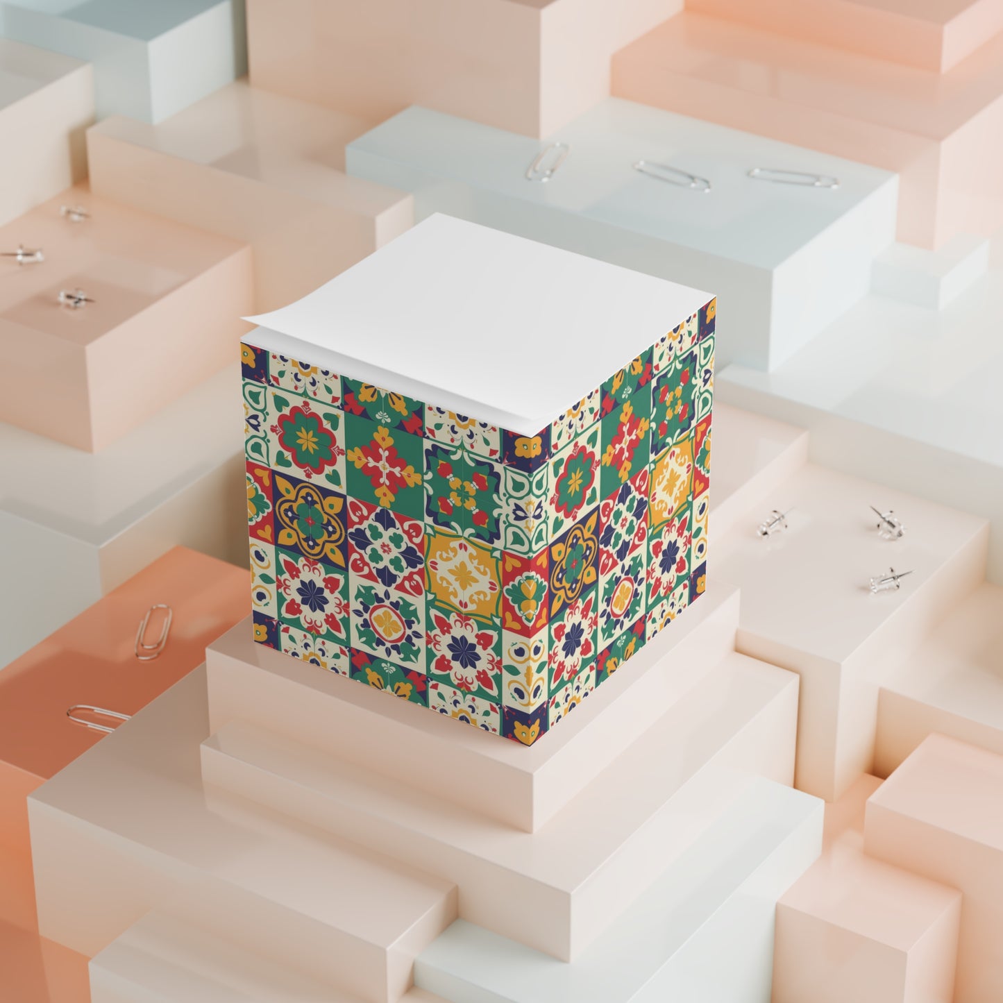 Mexican Tile Note Cube