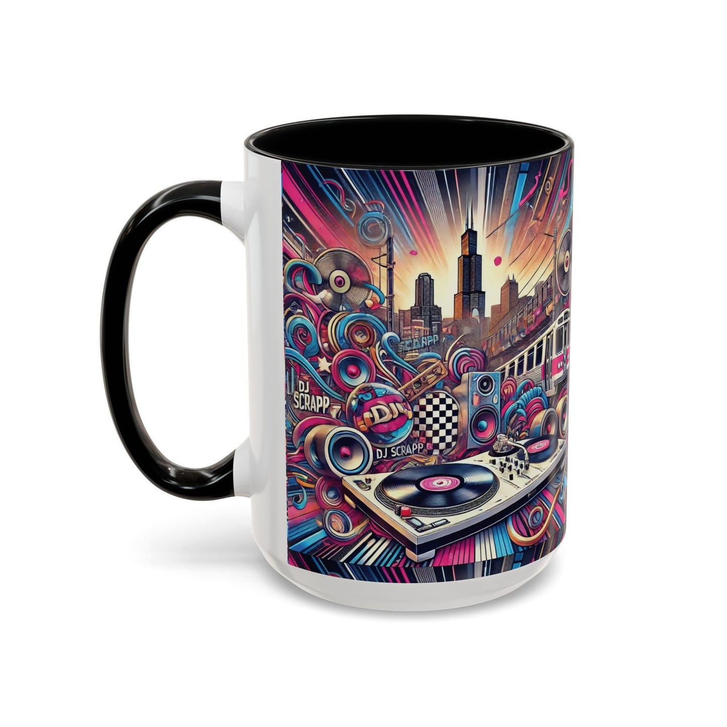 Chicago DJ Life Accent Coffee Mug (15oz)