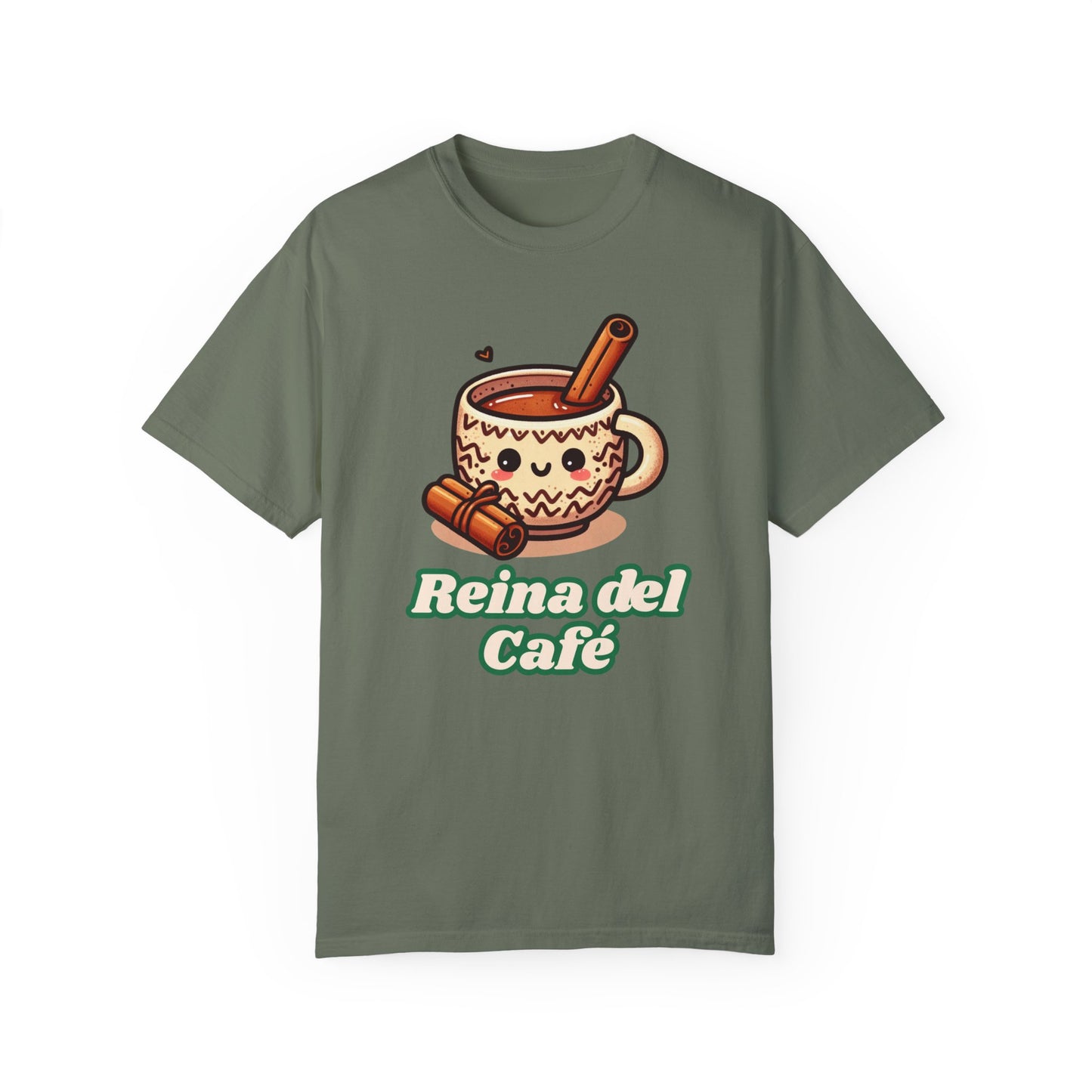 Reina del Café - Unisex Garment-Dyed T-shirt