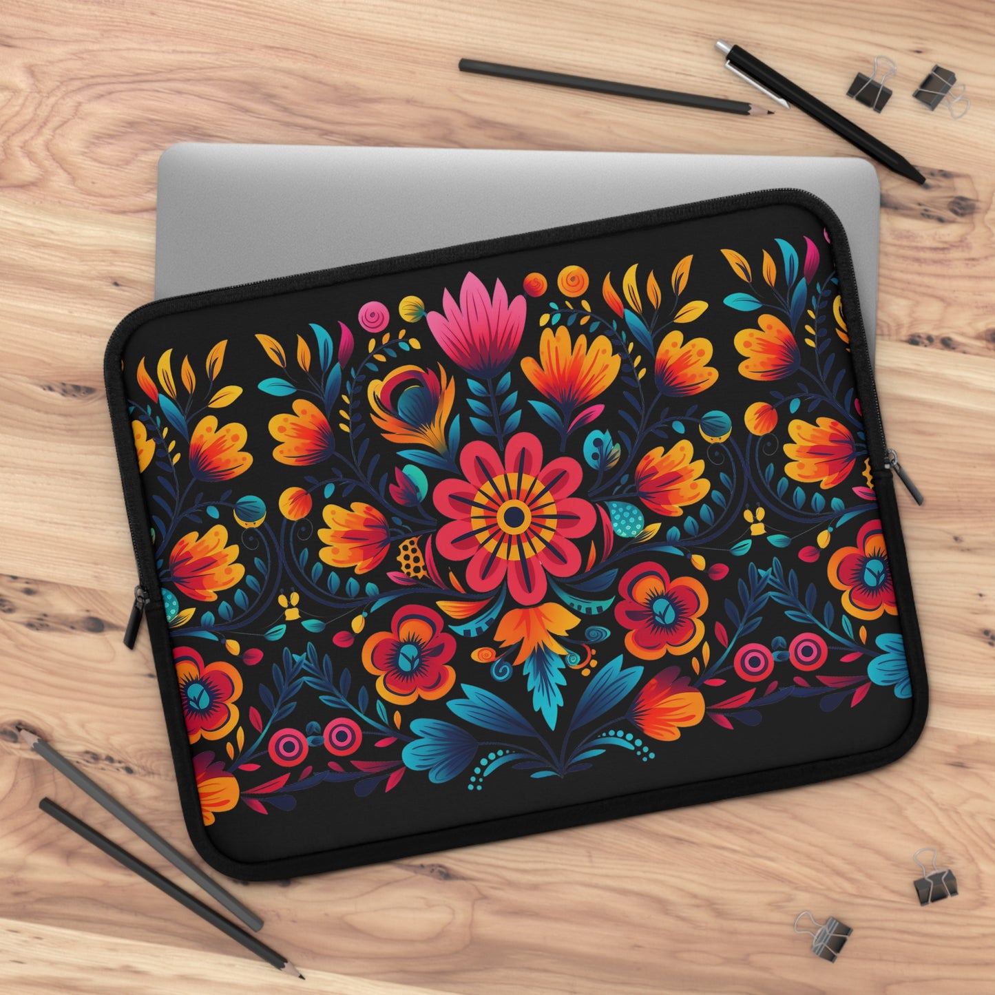 Mexican Flowers Laptop Sleeve 7" to 17"