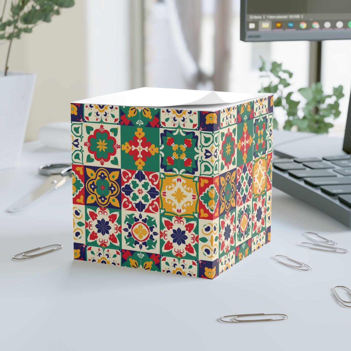 Mexican Tile Note Cube