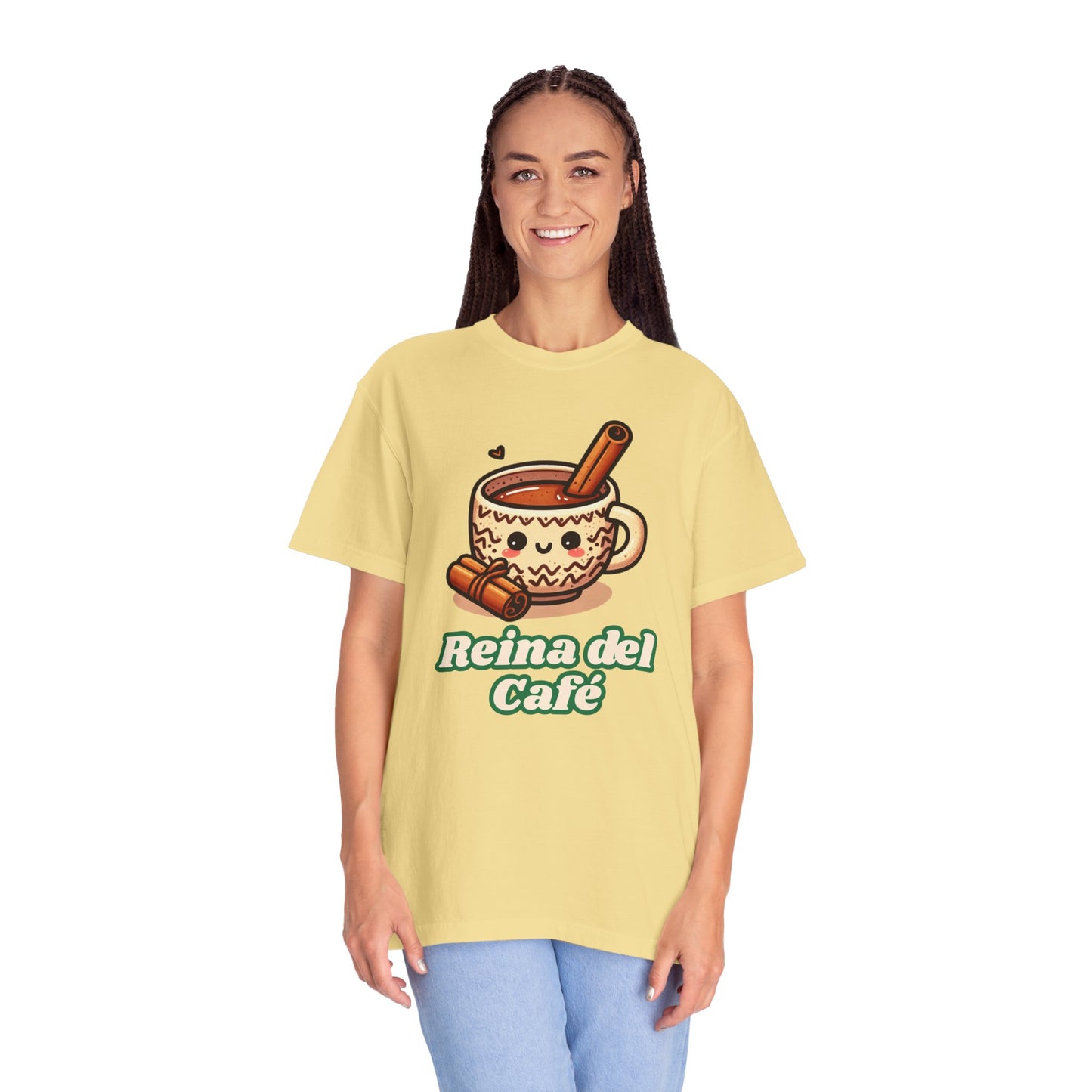 Reina del Café - Unisex Garment-Dyed T-shirt