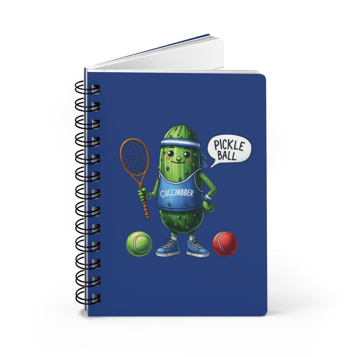 Pickle Ball-Blue Spiral Bound Journal