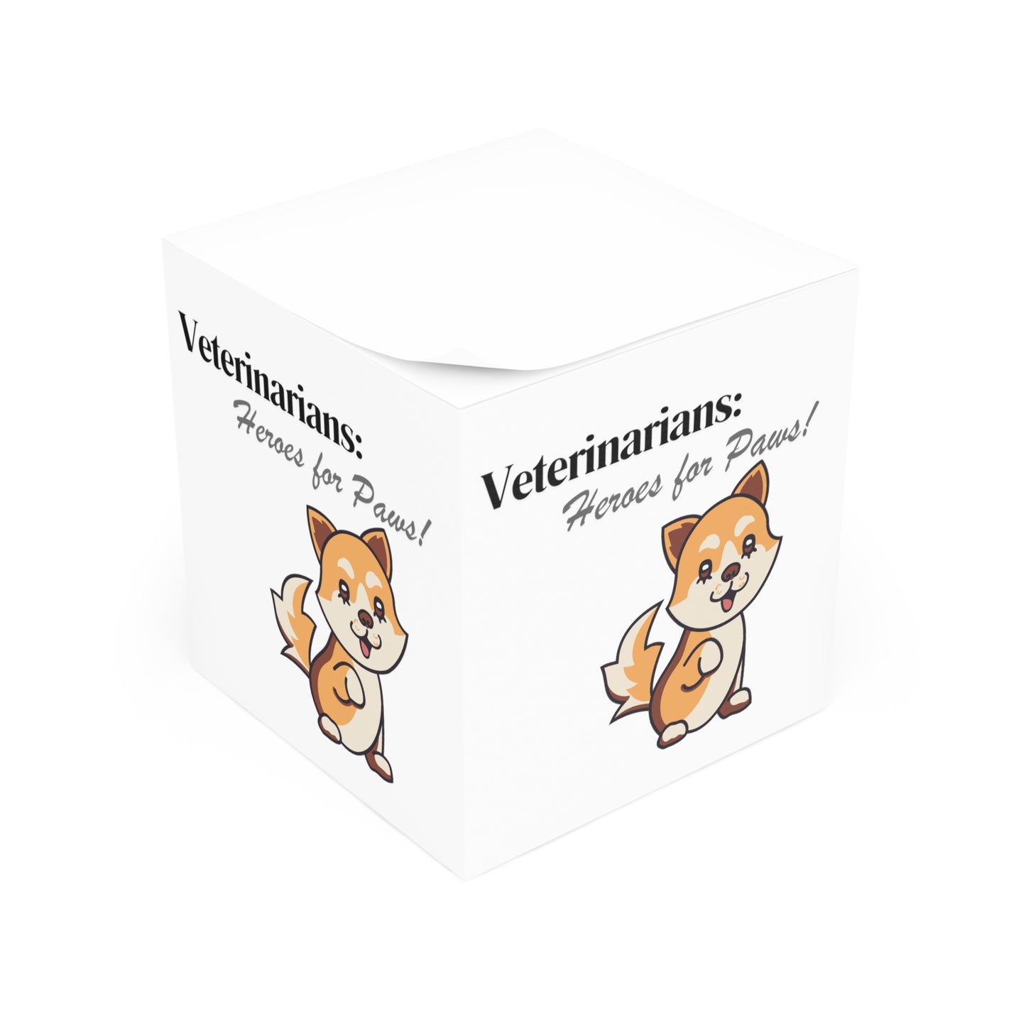 Veterinarians Heros for Paws Note Cube