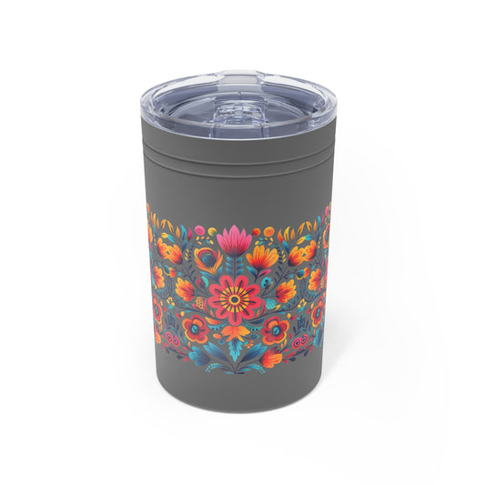 Mexican Flowers Vacuum Insulated Tumbler, 11oz