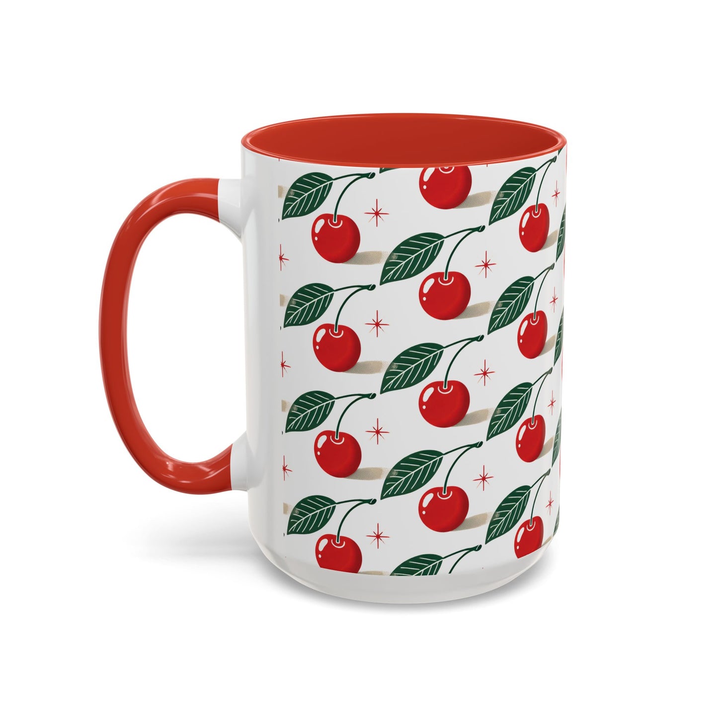 Cherry Accent Coffee Mug (15oz)