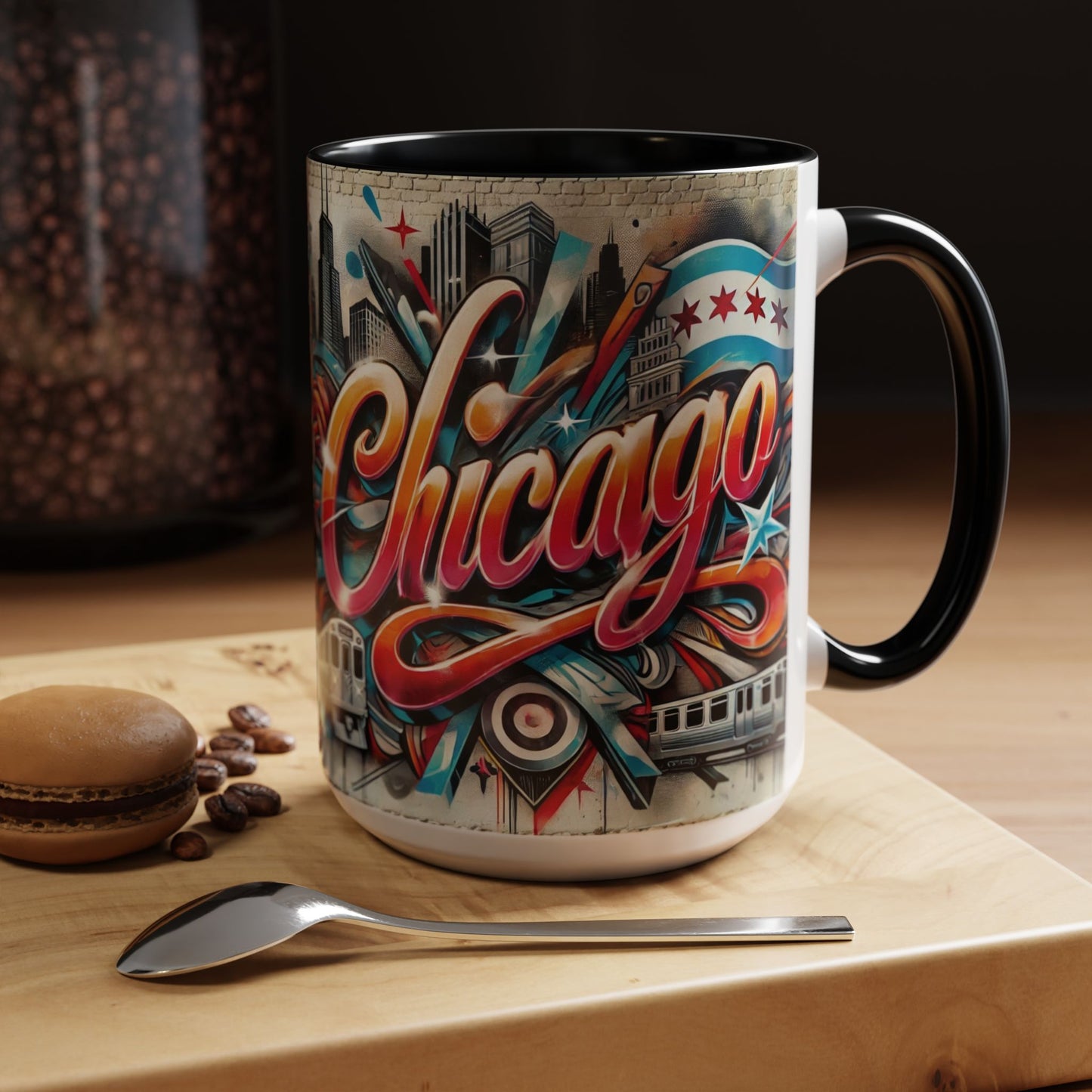 Chicago Accent Coffee Mug (15oz).