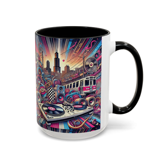 Chicago DJ Life Accent Coffee Mug (15oz)