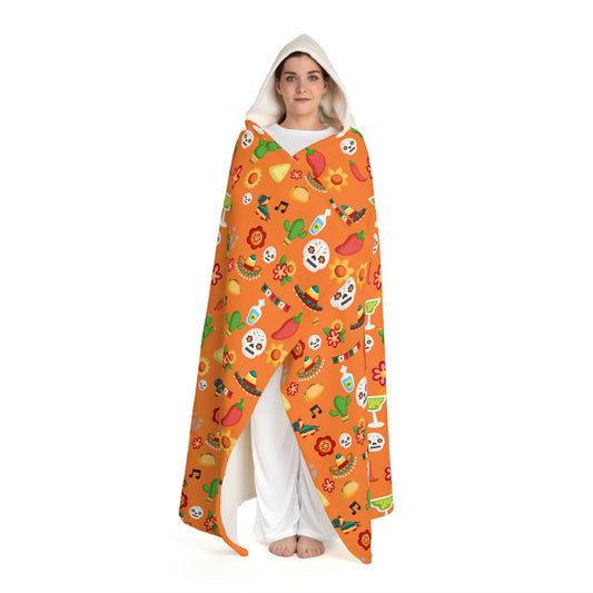 Fiesta Hooded Sherpa Fleece Blanket