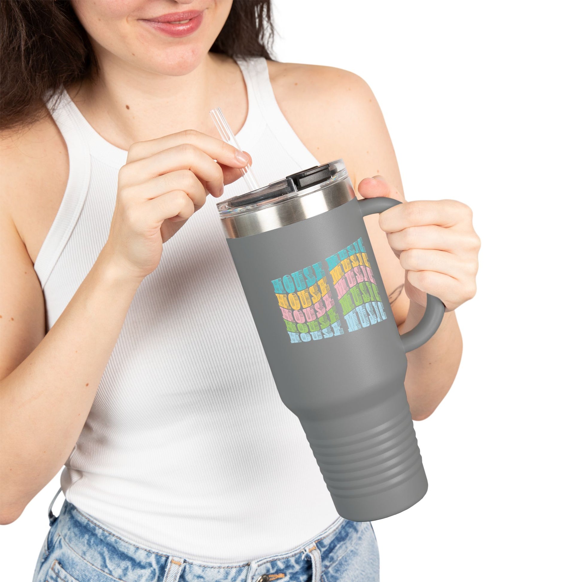 House Music Wave Insulated Travel Mug, 40oz