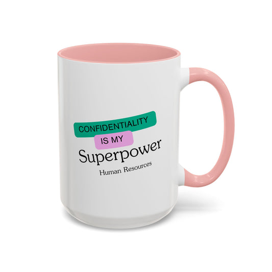 Human Resources Superpower Accent Coffee Mug (15oz)