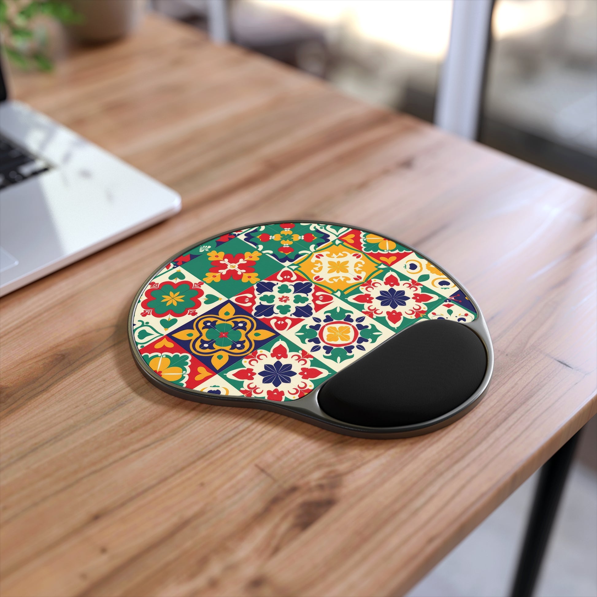 Mexican Tile Mouse Pad With Wrist Rest