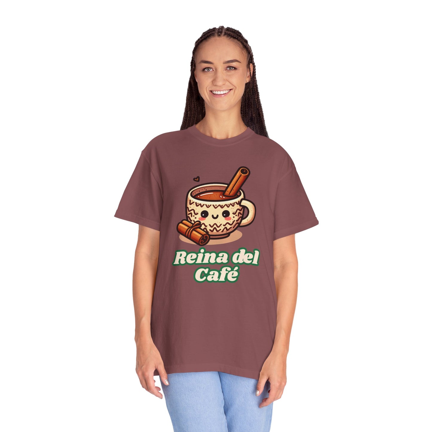 Reina del Café - Unisex Garment-Dyed T-shirt